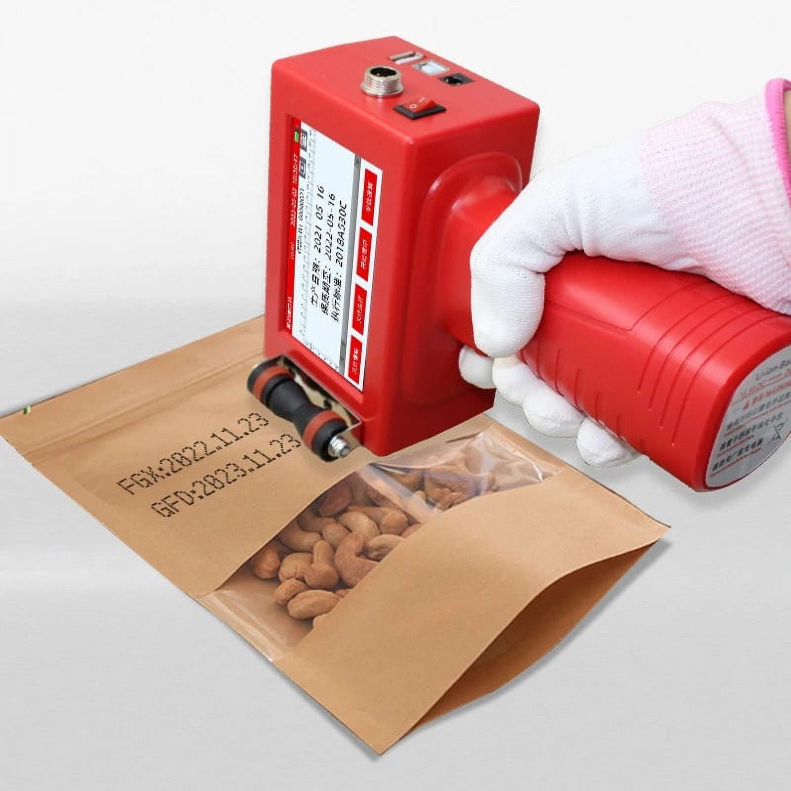 Mini Portable Printer, 2D Barcode Handheld Printer, Pattern Label Packaging Coder, Inkjet Color Fade Resistant ,Multifunction Inkjet Printer