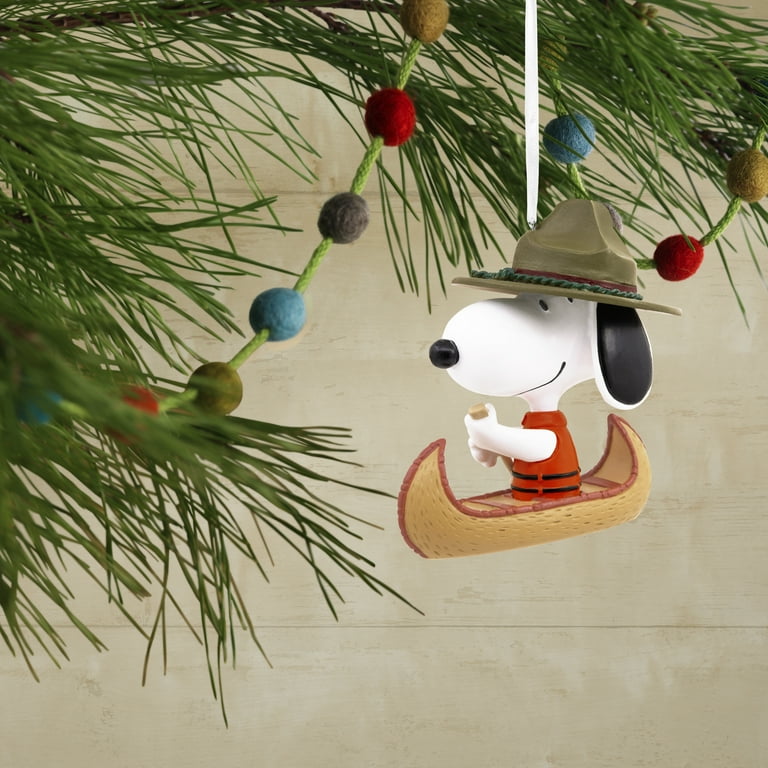 Hallmark Peanuts Snoopy in Canoe Christmas Tree Ornament, 0.14lbs