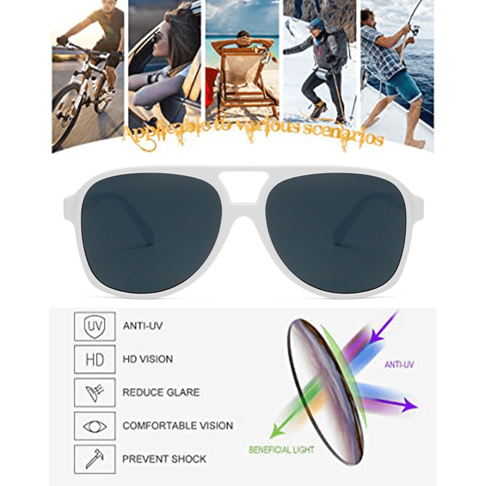 Glass lens polarized sunglasses for men women with spring hinges mirror  scratch proof shades
