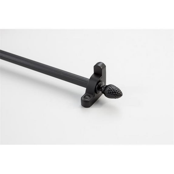 Zoroufy 01901-03913 36 in. Heritage Solid Stair Rod Set Regular Brackets Pineapple Finial in Wrought Iron