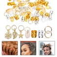 thumbnail image 3 of 80pcs Dreadlock Bijoux Femmes Dreadlocks Perles Manchettes Cheveux Bagues Charmes, 3 of 8