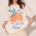 thumbnail image 4 of Trendfront Womens Summer Crew Neck Short Sleeve Tops Fruit Graphic Pattern Printed Tees Casual Everyday Style Apparel T-Shirts, 4 of 6