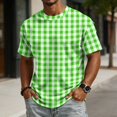 thumbnail image 5 of JULMCOMO Waffle Knit Shirts for Men Striped Crew Neck Short Sleeve Casual Summer T Shirt Loose Fit Comfy Classic Tees Gray L, 5 of 6