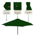 thumbnail image 5 of Covered Living 9ft Market Patio Umbrella 6 Rib Replacement Canopy Forest Green, 5 of 8