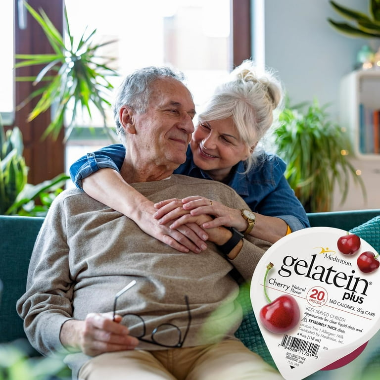 Gelatein Plus Cherry: 20g Protein, Ideal for Clear Liquid Diets