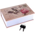 thumbnail image 2 of Caja de Seguridad, Caja Fuerte para Libros Haofy con Llave, Caja de Efectivo con Forma de Diccionario, Caja Fuerte para Libros con Cerradura para Guardar Dinero, Estilo Diario de Rosas, 2 of 5