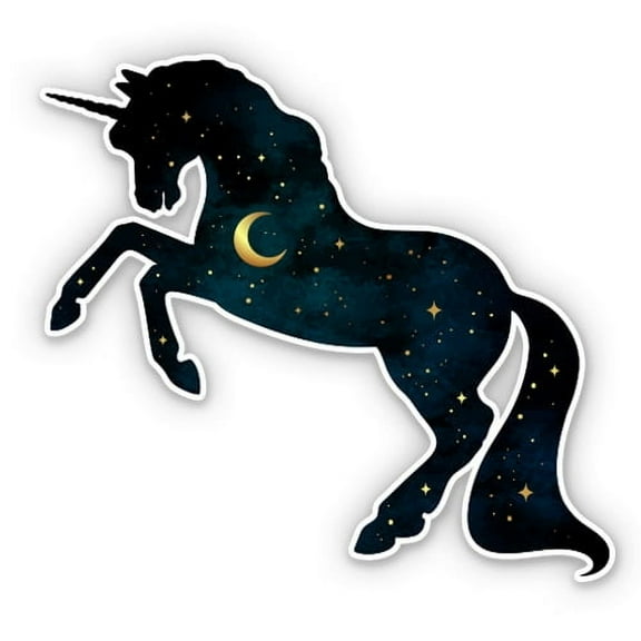 Celestial Unicorn Pretty - 3" Vinyl Sticker - For Car Laptop Water Bottle Phone - Waterproof Decal
