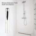 thumbnail image 3 of SHIQI-Shower Extension Tube, 4 Inch Stainless Steel Shower Extension Round Tube with Chrome Plating, Handheld Shower Heads Extender for Bathroom Accessory, Easy to Install and Long-Lasting, 3 of 4