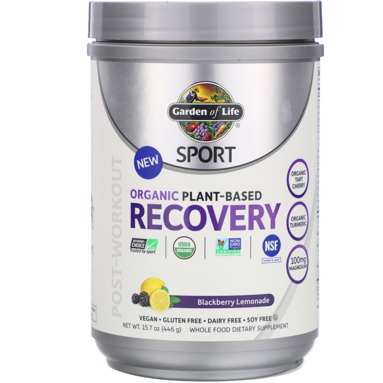 Garden of Life Sport, Organic PlantBased Recovery, Blackberry Lemonade