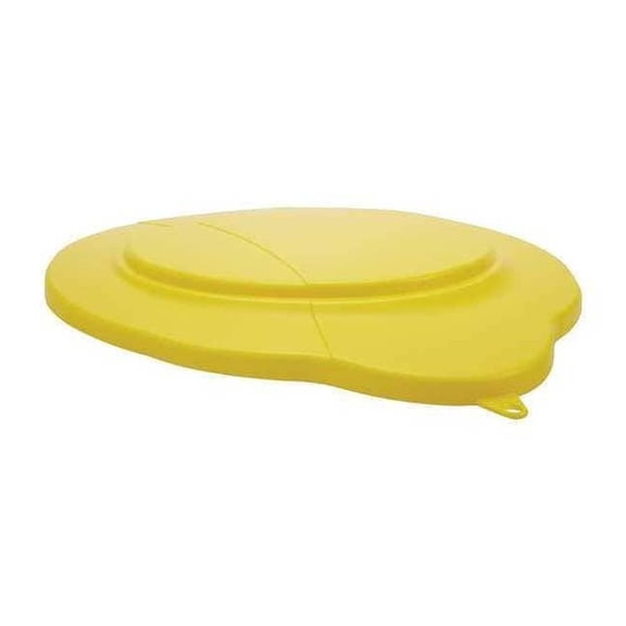 Vikan Round Pail Lid, 14 39/64 in Dia, Yellow, Polypropylene 56936