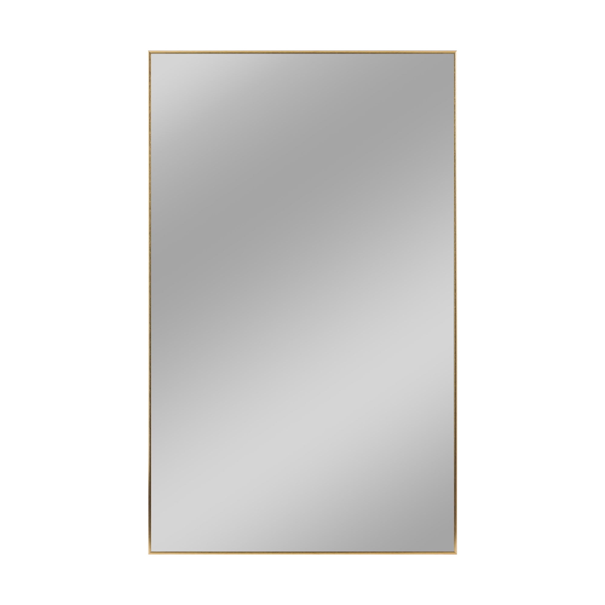 51 in x 32 in Gold Modern Wall Mirror