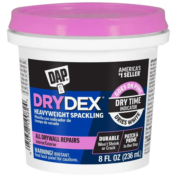 Dap 12328 DryDex Spackling Interior/Exterior, 8 fl oz., 2 pack