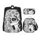 thumbnail image 1 of Disketp Floral Sugar Skull Portrait Mochila Estampada de Gran Capacidad con Lonchera y Estuche, Set de 3 Piezas para Estudiantes, 1 of 7