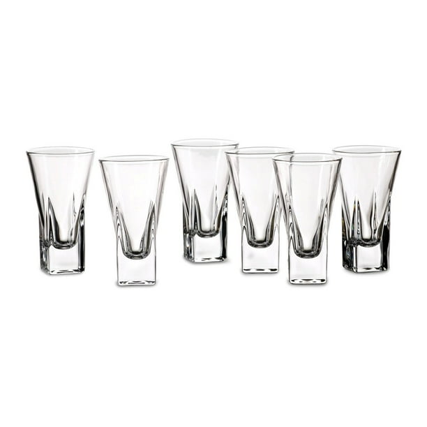 FB Jewels Set of 6 Aiden 3 oz Crystal Shot Glasses