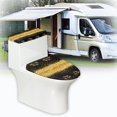 thumbnail image 6 of HELLHERO Happy New Year Stretch Stretchy Fabric 2 Pieces with Adjustable Toilet Lid Covers Set Dustproof, 6 of 8