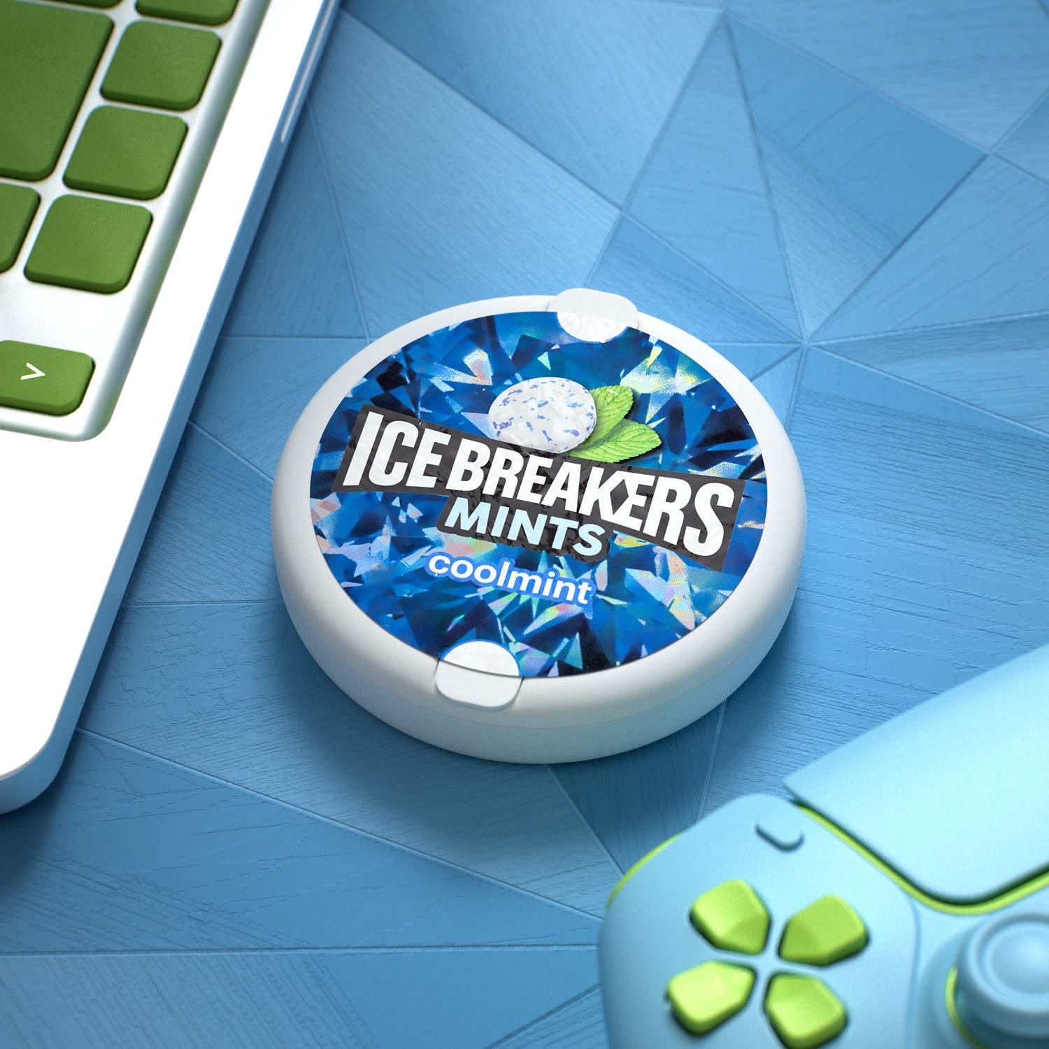 (2 pack) Ice Breakers Cool Mint Sugar Free Mints, Tin 1.5 oz