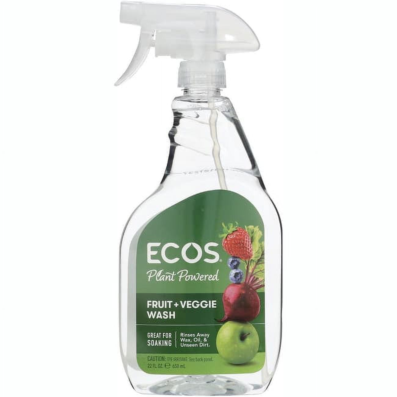 ECOS Plant Powered Fruit & Veggie Wash, 22-Ounce