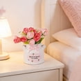 thumbnail image 4 of Low-Maintenance Artificial Flower Bonsai with Ceramic Vase, Potted Floral Decor for Home Office Desk Easter Decor, Stylish Shelf Decoration and Table Centerpiece Easter Display, 3.1*2.5in, B, 4 of 6