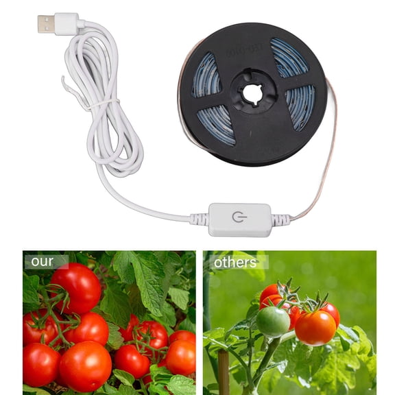 Tiras De Luz LED Para Cultivo De Interiores, Luz Para Cultivo De Plantas, Corte Libre, Toque Inteligente Con Puerto USB Para Vegetales