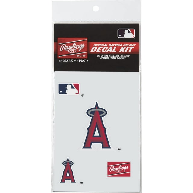 Kit de calcomanías para casco de béisbol Rawlings MLB Authentic Angels