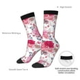 thumbnail image 2 of Yiaed Peonies And Roses Print Great elasticity Crew Socks Sports socks for Men and Women, 2 of 5