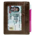 thumbnail image 5 of Bullz Leather Front Pocket Slim Metal Money Clip Wallet Card Holder with card ID Case, 5 of 5