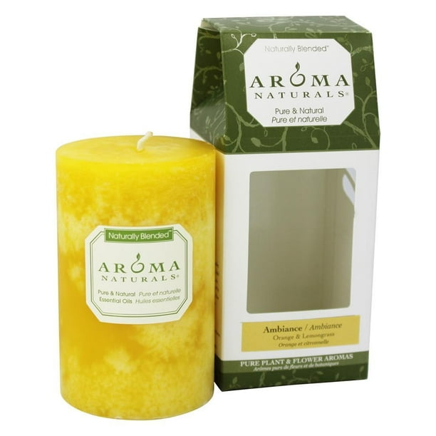 Aroma Naturals Ambiance Naturally Blended Pillar EcoCandle Orange