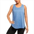thumbnail image 4 of MRULIC tank top for women Women Workout Tops Mesh Racerback Yoga Tank Shirts Gym Running Tops Womens tank tops Blue + XL, 4 of 6
