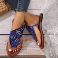 thumbnail image 4 of Viluyesy Womens Flip Flops, Comfort Soft Sole Thong Flat Beach Trendy Slip On Sandals Blue, 4 of 6