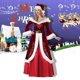 thumbnail image 1 of Disfraz navideño para parejas de talla grande M-5XL, disfraz de Papá Noel para hombres y mujeres, traje de actuación escénica navideña con estampado, 1 of 6