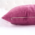 thumbnail image 6 of Home Soft Things Textured Velvet Pillow Covers (Set of 2), - Raspberry Rose - 26" x 26", 6 of 6
