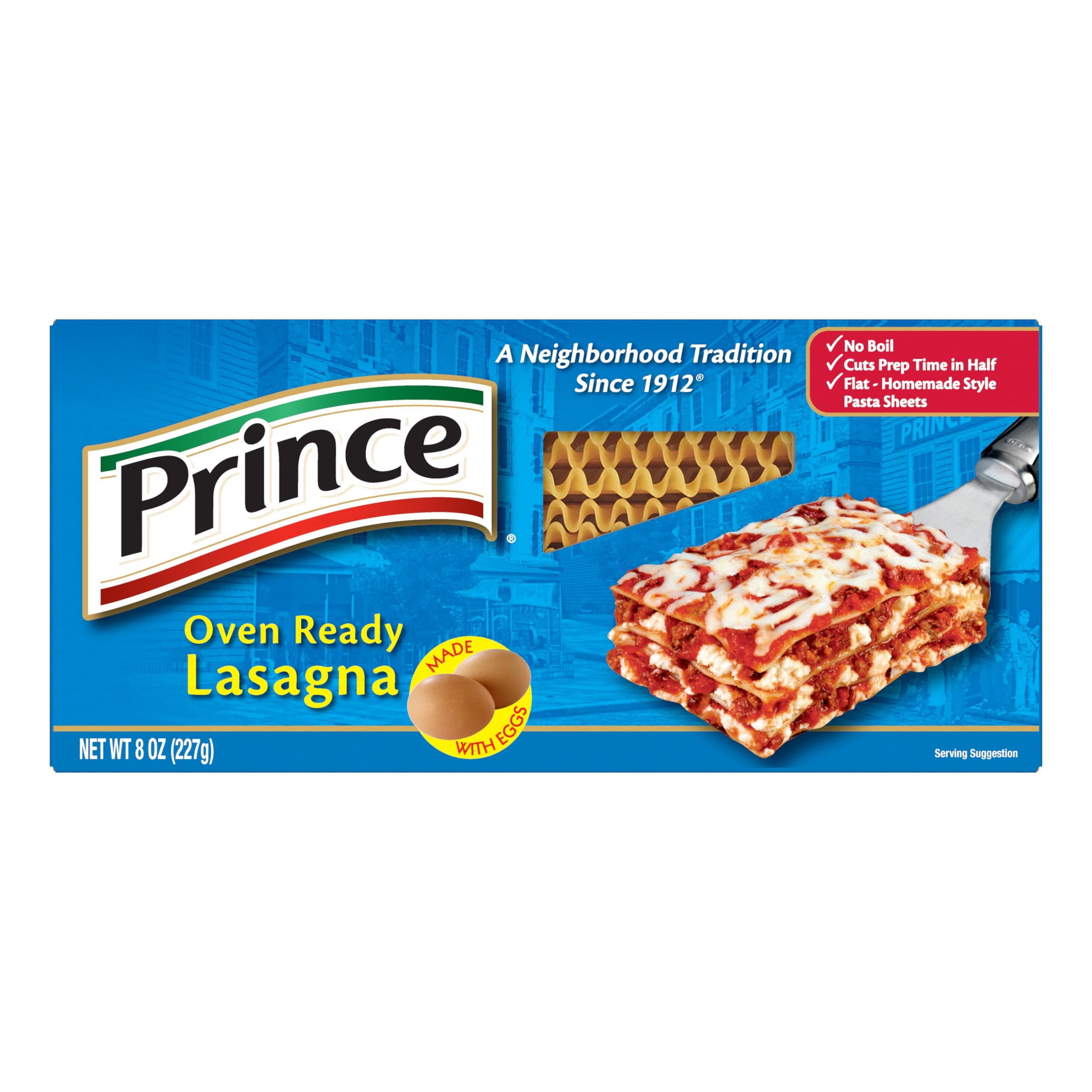 Prince Oven-Ready Lasagna, No Boil, Easy-to-Use Pasta Sheets (12-Pack, 8 oz Each) Create delicious homemade lasagna effortlessly with these pre-cooked, no-boil lasagna noodles