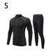 thumbnail image 2 of Guardurnaity Ropa deportiva para hombre, traje deportivo para correr, ejercicio, gimnasio, traje deportivo elástico transpirable, chándal con cremallera de Pijama gris negro S Guardurnaity AP013099-05B, 2 of 6