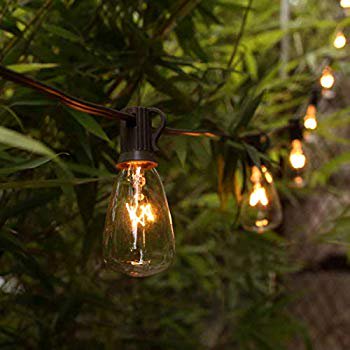 20ft Outdoor Patio String Lights With 21 St35 Edison Bulbs 1 Extra Ul Listed For Indoor Decor Perfect Garden Backyard Pergola Party Cafe Bistro Wedding Com 20ft Outdoor Patio String Lights With, Edison Bulb Indoor Outdoor String Lights