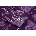 thumbnail image 5 of Men PREMIERE Long Sleeve Button Up Dress Shirt Colorful Purple Paisley, 5 of 7