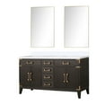 thumbnail image 2 of Laurel 60 in W Brown Oak Double Bath Vanity, Cultured Marble Top, and 28 in Mirrors, 2 of 9