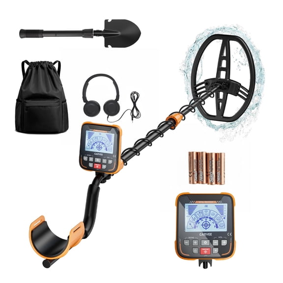 Metal Detector for Adults & Kids, Waterproof Metal Detectors with High Accuracy 11" Search Coil, All Metal & Disc Modes for Gold Detector,Orange