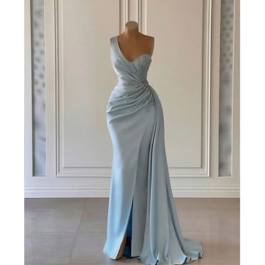 Elegant Evening Dresses One-Shoulder Prom Gowns Women Formal Party Vestidos
