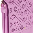 thumbnail image 2 of Vangoddy Women's Gran Sta Floral Punch Pattern Purse with Removable Chain Cross-Body Strap Purple, 2 of 5