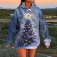 thumbnail image 2 of Weiqiqre Christmas Sweatshirts for Women Plus Size Drawstring Graphic Hoodie Loose Preppy Sweatshirt with Pocket Womens Pullover, 2 of 5