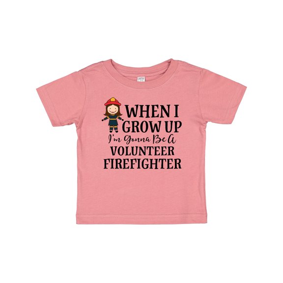 Inktastic Volunteer Firefighter Future Girls Girls Baby T-Shirt