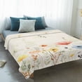 thumbnail image 4 of Watercolor Wildflowers Blanket Soft Cozy Warm Throw Blanket for Couch, Plush Fuzzy Flannel Fleece Blankets for Sofa, Farmhouse Country Botanical Flowers Bed Blankets Gifts for Men, 40"x60", 4 of 9