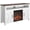 White, variant on YANGLI 48" Barn Door TV Stand with 18" Electric Fireplace Heater & Open Shelves, Fits 50" TV, Corin Grey Wash