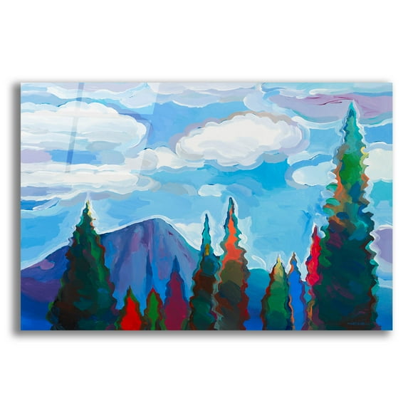 Epic Art 'Color and Clouds #5' by Hooshang Khorasani, Acrylic Glass Wall Art, 16"x12"
