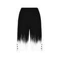 thumbnail image 6 of kladzum Women's Cotton Linen Shorts Print Loose Fit Straight Leg Side Buttoned Slits Capri Pants with Pockets for Summer Vacation Outfits S-2XL, 6 of 6