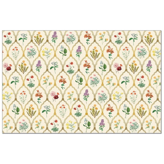 CounterArt "Wildflowers" 24 Sheet Reusable Premium Paper Placemats