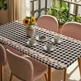 thumbnail image 3 of Western Texas Star Retro Table Cloths for 3 Foot Rectangle Tables, Country Vintage Black Beige Plaid Patio Waterproof Elastic Fitted Tablecloths, Washable Rectangular Table Cover for Camping, 3 of 8