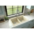 thumbnail image 1 of Karran Qt-710 Drop-In Quartz Composite 33 In. 1-Hole 50/50 Double Bowl Kitchen Sink In White, 1 of 4