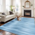 thumbnail image 2 of Blue Area Rugs 5'x7', Washable Small Throw Rugs for Laundry Room Playroom, Modern Abstract Art Ombre Striped Indoor Outdoor Rug Non-Slip Low Pile Carpet Runner Reversible Floor Mats, 2 of 8