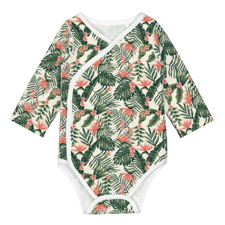 

Coaee Palm Trees and Tropical for Soft Cotton Baby Long-Sleeve Bodysuit Girls Boys Bodysuit Romper